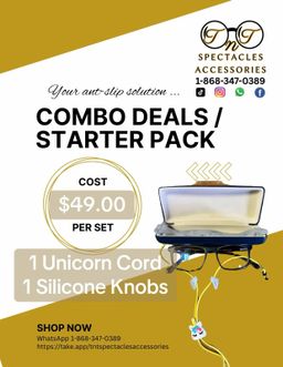 1 Unicorn Cord + 1 Pair Silicone Knobs