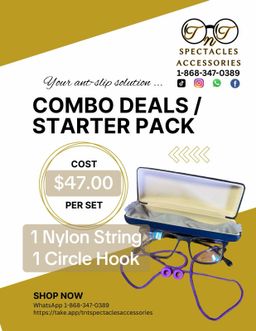 1 Nylon String + 1 Pair Circle Hook