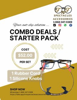 1 Rubber Cord + 1 Pair Silicone Knobs