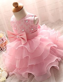 Kids Ruffles Lace Party Wedding Dresses