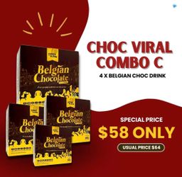 ChocoAlbab - Belgian Chocolate Premix Drink (30gm/20sachets/box)
