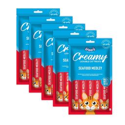 Drools Creamy Treats  Seafood Medley 5 Sticks