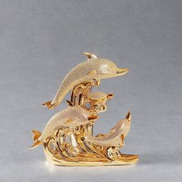 Pajangan Meja Patung Dolphin Lumba Lumba Keramik Oranment Kebijakan dan Kebaikan Dekorasi Rumah Kantor