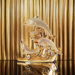 Pajangan Meja Patung Dolphin Lumba Lumba Keramik Oranment Kebijakan dan Kebaikan Dekorasi Rumah Kantor