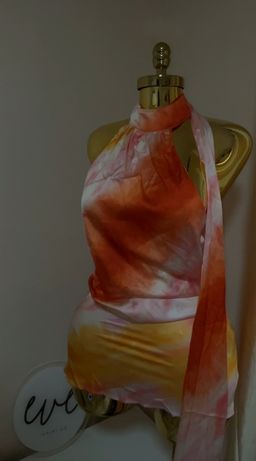 Tie-Dye Backless Dress