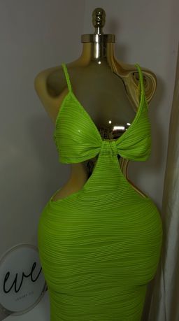 Lime Cut-out Dress