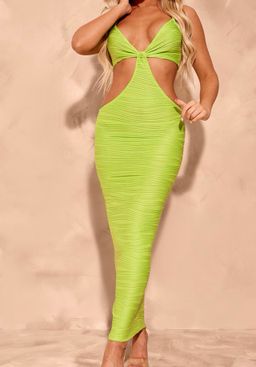 Lime Cut-out Dress