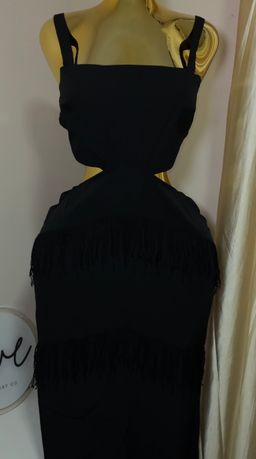 Fringe cut-out Dress