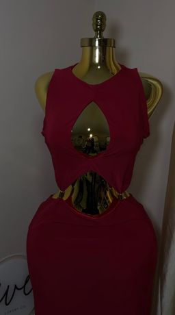 Beaded Cut-out Dress