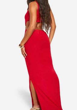 Beaded Cut-out Dress