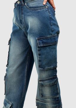 Denim Cargo Jeans