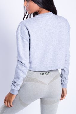 Icon Crop Hoodie (grey)