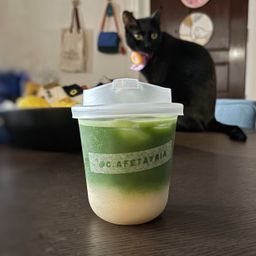 Iced Muscat Grape Matcha Latte