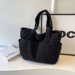 PREMIUM Black Sienna Corduroy bag