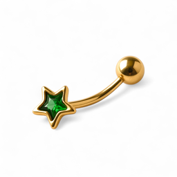 14k yellow gold star piercing 