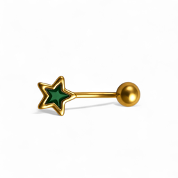14k yellow gold star piercing 