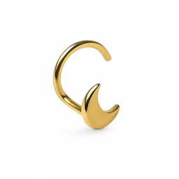 14k yellow gold moon nose piercing 