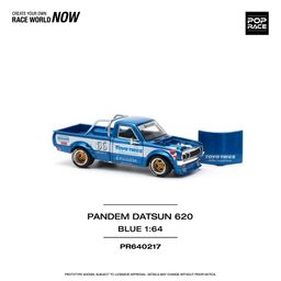POP RACE MODEL 1/64 DATSUN 620 PANDEM - BLUE