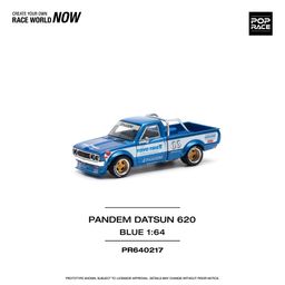 POP RACE MODEL 1/64 DATSUN 620 PANDEM - BLUE