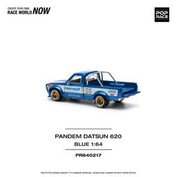 POP RACE MODEL 1/64 DATSUN 620 PANDEM - BLUE