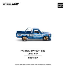 POP RACE MODEL 1/64 DATSUN 620 PANDEM - BLUE