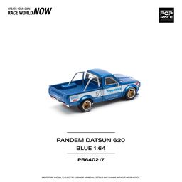 POP RACE MODEL 1/64 DATSUN 620 PANDEM - BLUE