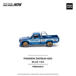 POP RACE MODEL 1/64 DATSUN 620 PANDEM - BLUE