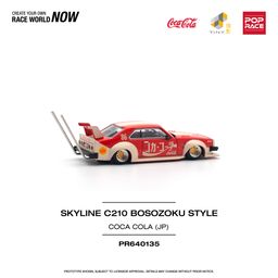POP RACE MODEL 1/64 SKYLINE C210 KAIDO RACER (BOSOZOKU STYLE) - COLA JP
