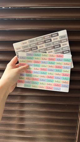 Stiker nama COLORSET