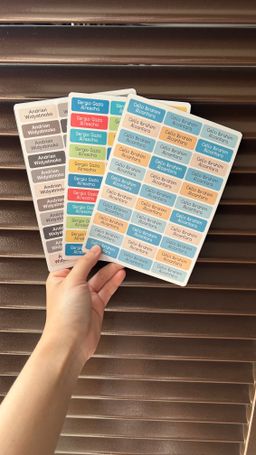 Stiker nama COLORSET