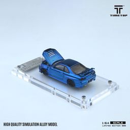TIME TOP MODEL 1/64 NISSAN SKYLINE GT-R (R34) - BLUE CARBON