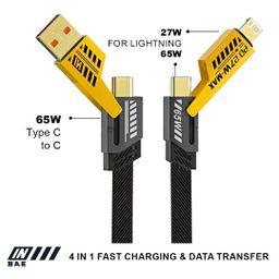 65W 4-in-1 Fast Charging Cable
