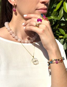 Necklace Cuarzo Rosa