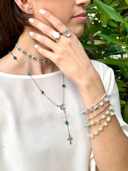 Necklace Rosario Apatita Silver 