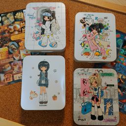 Kawaii Flip Lid Tin Box Original Design - 卡哇伊原创翻盖收纳铁盒