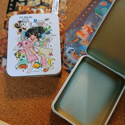 Kawaii Flip Lid Tin Box Original Design - 卡哇伊原创翻盖收纳铁盒