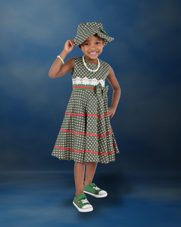 Girls Floral Dresses with Hat