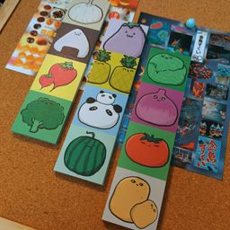 Japanese Vintage Style Vegetable Scrapbook Material Paper Pad / 日系古早风格蔬菜手账素材便签