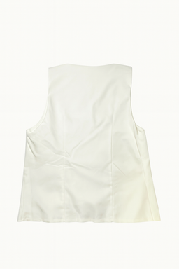 Chaleco beige sin mangas con lazos frontales - Size S