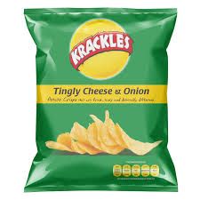 Krackles tingly cheese & onion 125g