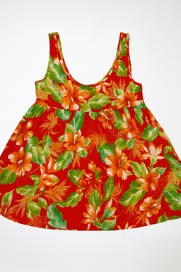 Blusa roja con estampado floral tropical - Size M
