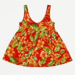 Blusa roja con estampado floral tropical - Size M