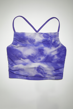 Top corto tie-dye lila con tirantes finos - Size M