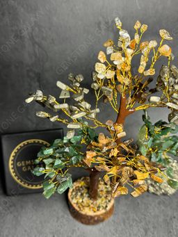 Money Attraction Crystal Tree – Citrine, Pyrite, Jade & Tiger Eye