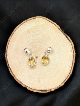 Citrine   Diamond   Cut   Pendant