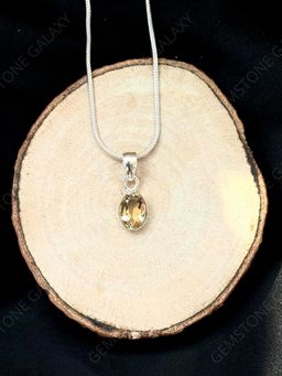 Citrine   Diamond   Cut   Pendant