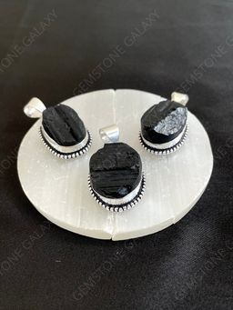 Raw   Black   Tourmaline   Pendant