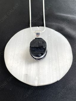 Raw   Black   Tourmaline   Pendant