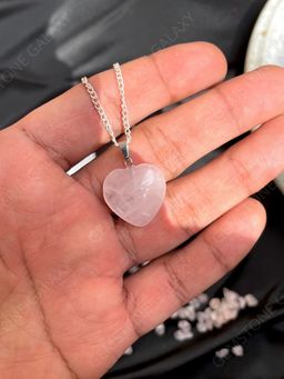 Unconditional Love  Rose   Quartz   Heart   Pendant