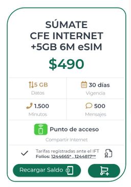 Plan Semestral x $490